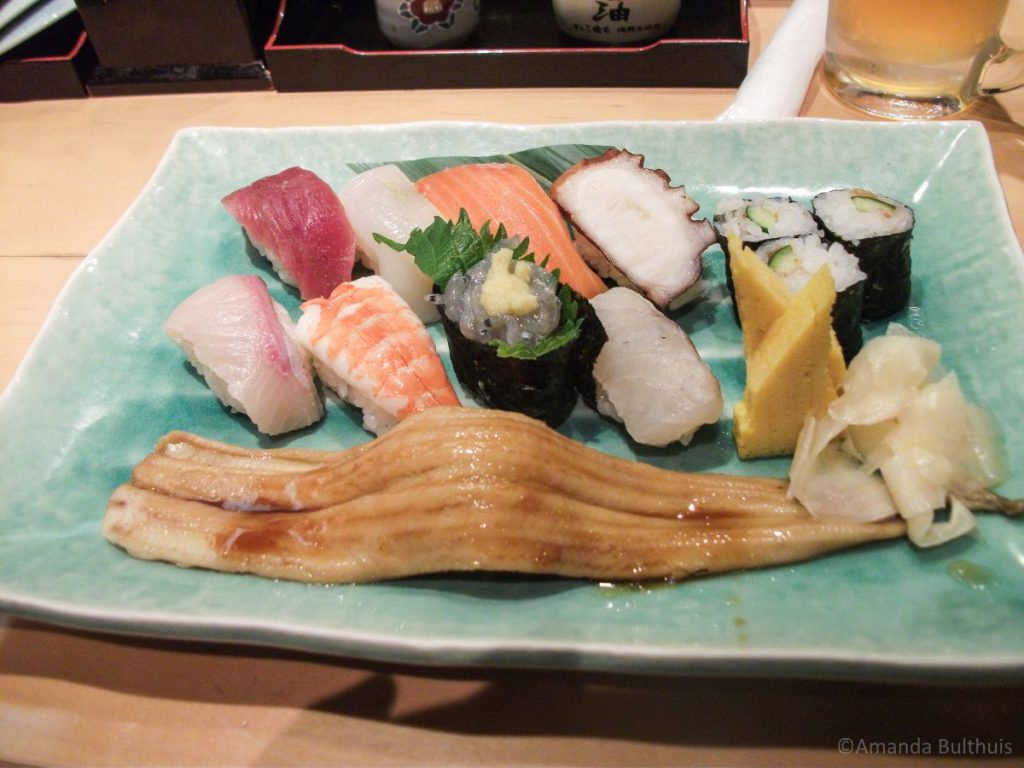 Eerste keer sushi in Japan