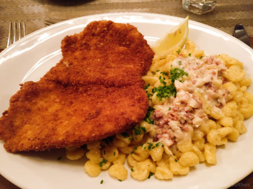 Schnitzel met spatzle