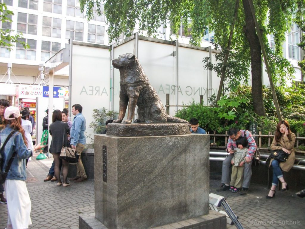 Hachiko Standbeeld Tokio