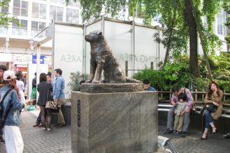 Hachiko Standbeeld Tokio