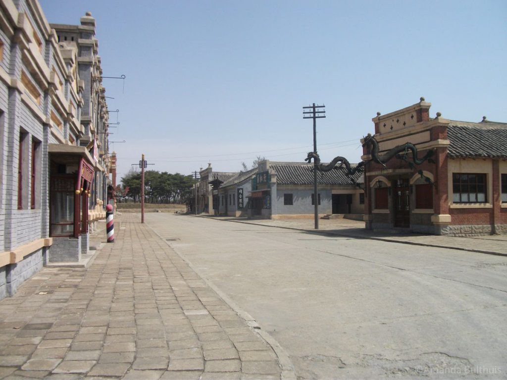 Chinese wijk in Pyongyang Filmstudio’s