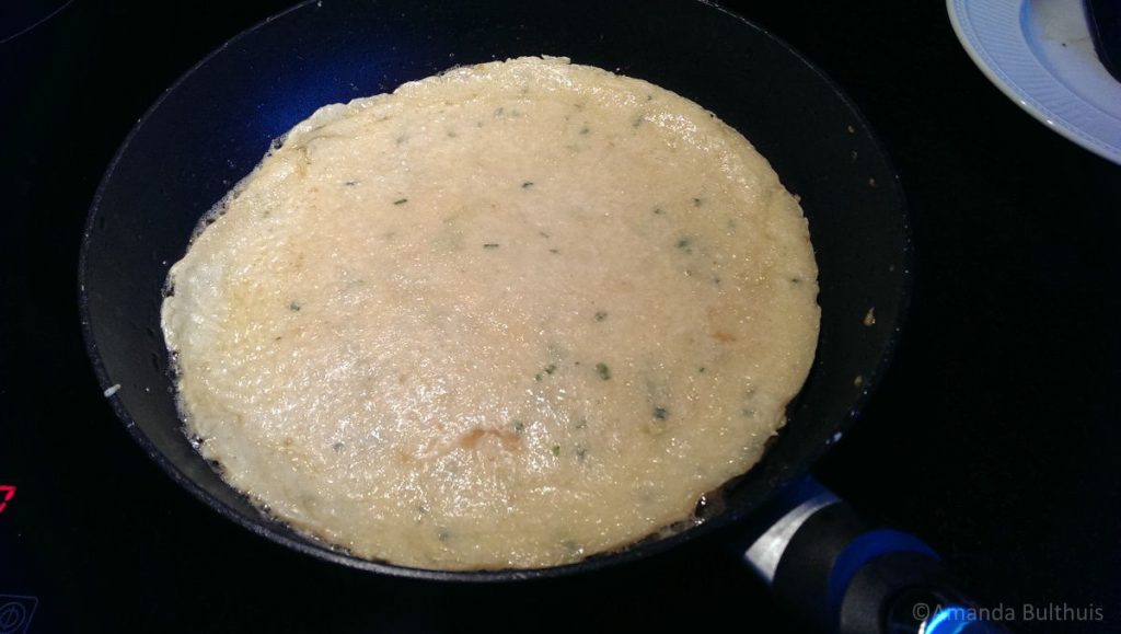 Eierpannenkoek voor frittatensuppe