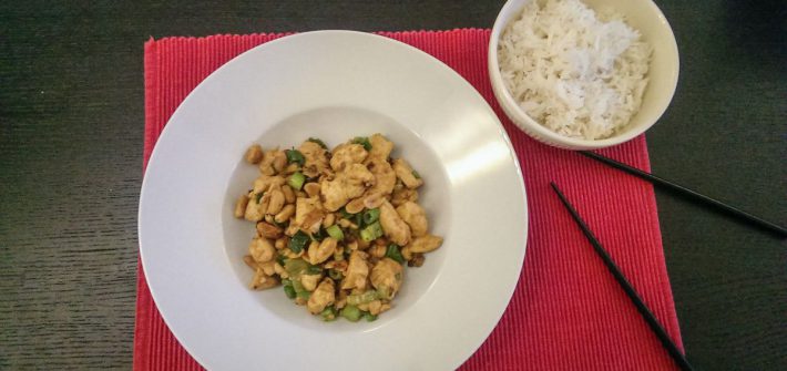 Kung pao chicken met rijst