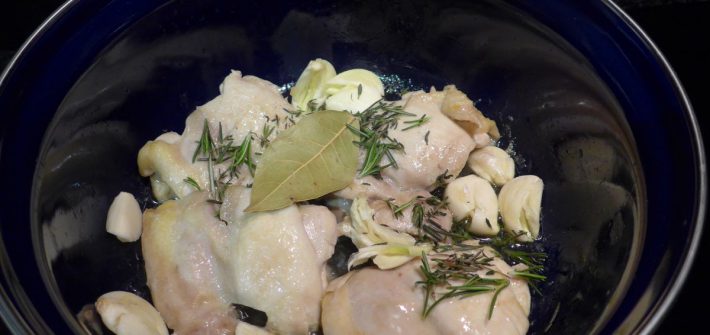 Spaanse kip met knoflook