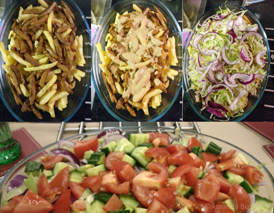 Opbouw vegan kapsalon