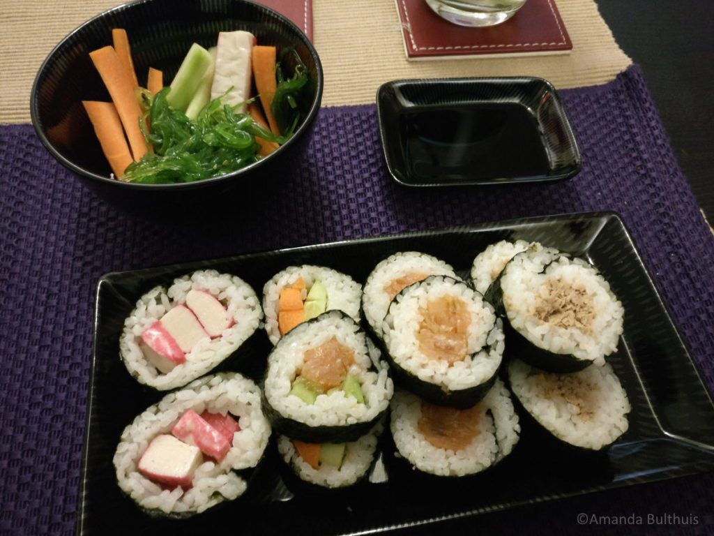 Sushi met kerst