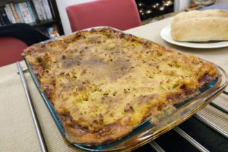 Vegan lasagne met krokante korst