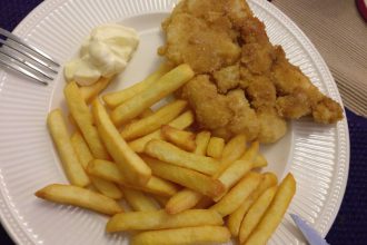 Bloemkool schnitzel met friet