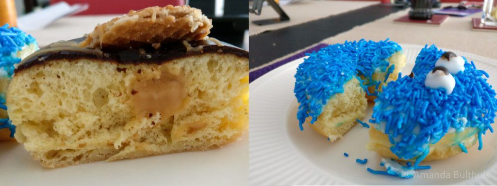 Stroopwafel donut en Cookie Monster Donut