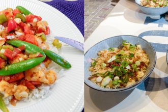 Sweet chili, nasi en gado gado