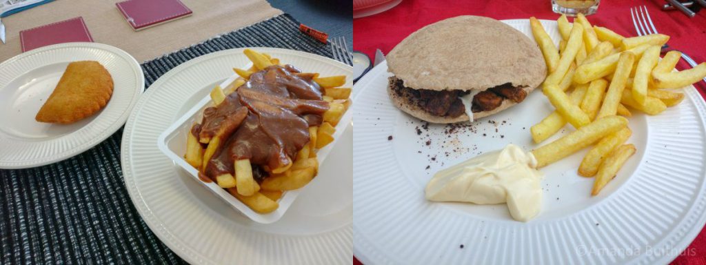 Frietjes en vegetarische shoarma