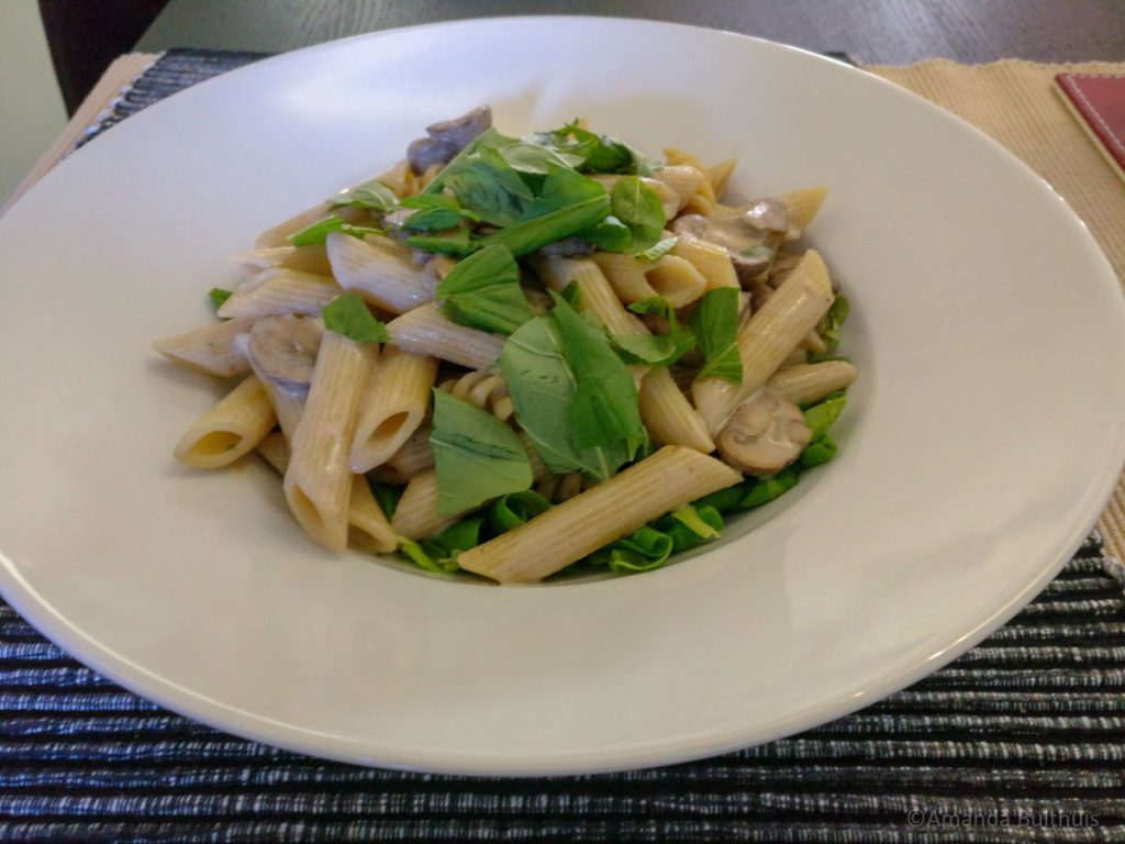 Pasta met kastanjechampignos