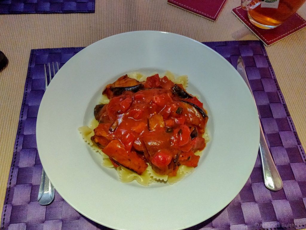 Pasta met gegrilde groente