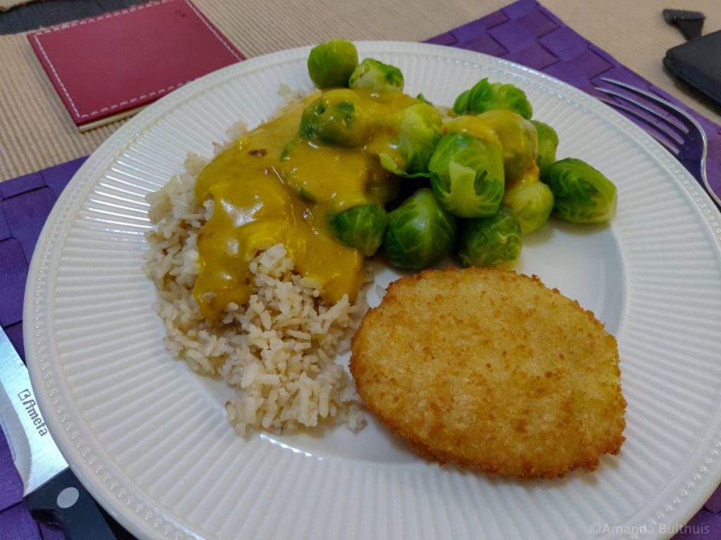 Spruitjes met kaesschnitzel