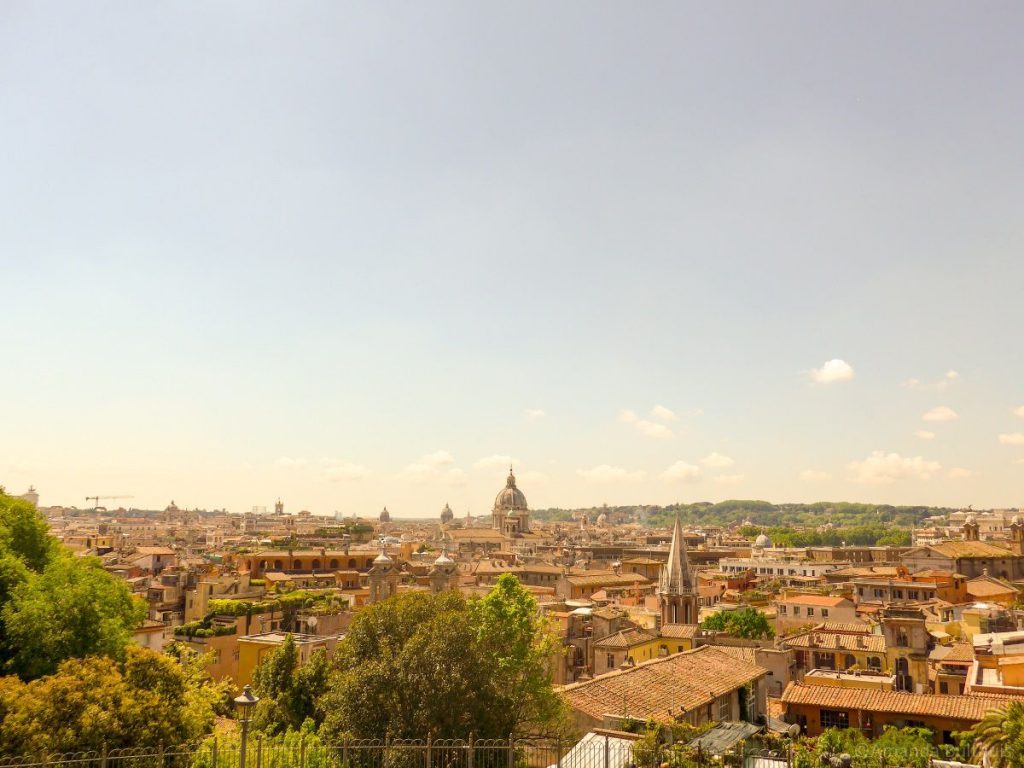 Uitzicht over Rome bij Villa Medici