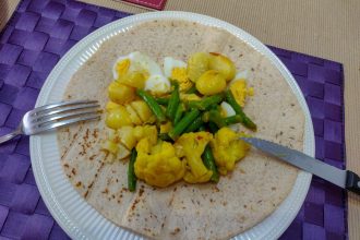 Wereldgerecht Surinaamse roti vegetarisch