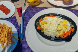 Frietjes en koude schotel