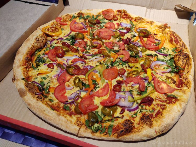 Vegan spicy pizza Domino's