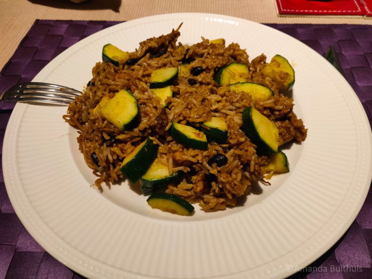 Courgette met nasi