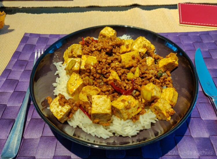 Vegan mapo tofu