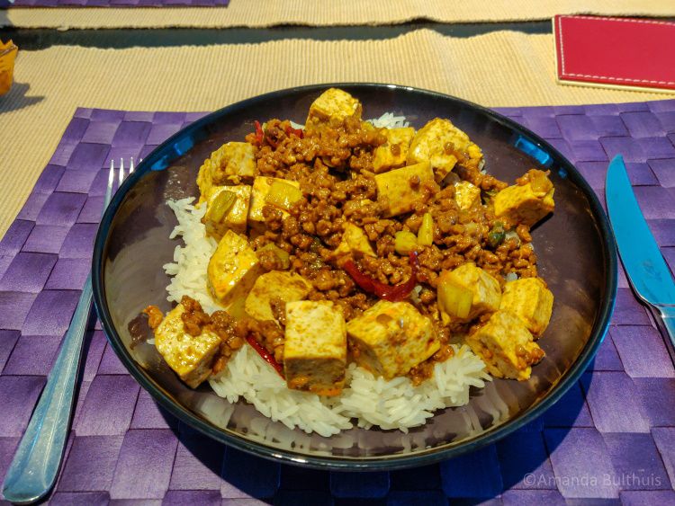 Vegan mapo tofu