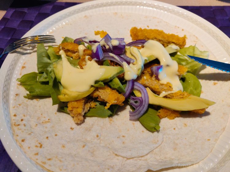 Wraps vegan kipschnitzel