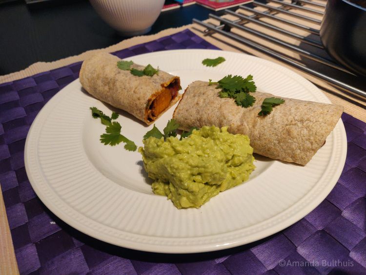 Wraps met zoete aardappel