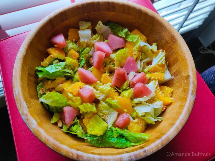 Herfstsalade met stoofpeertjes