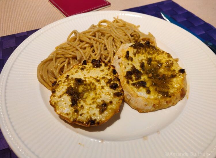 Knolselderij steak met spaghetti