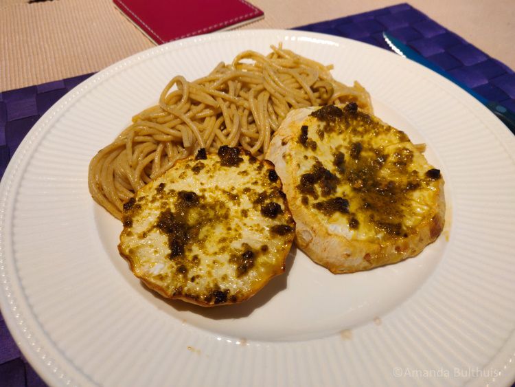 Knolselderij steak met spaghetti