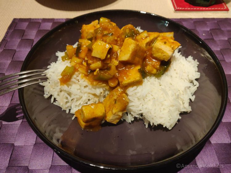 General Tso's tofu