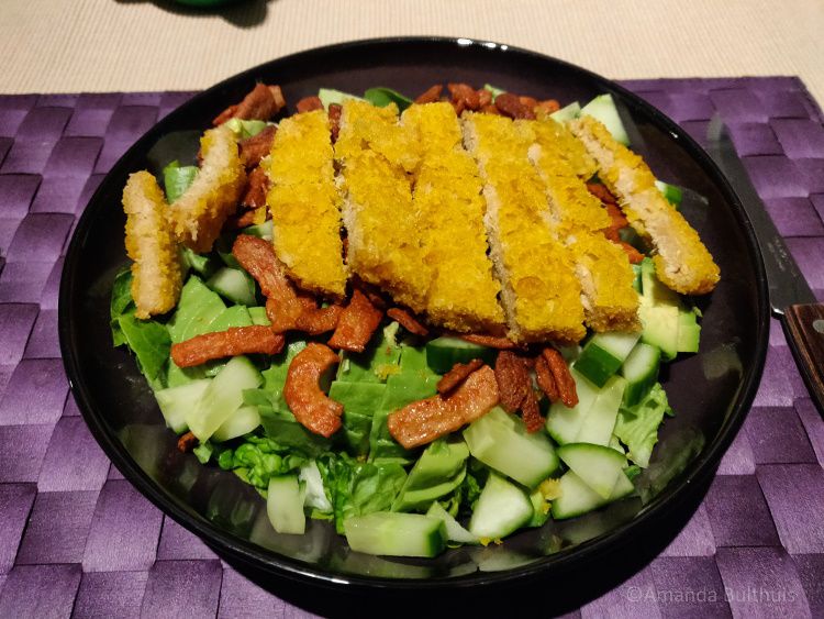 Salade met vegan schnitzel - week 5 - 2022