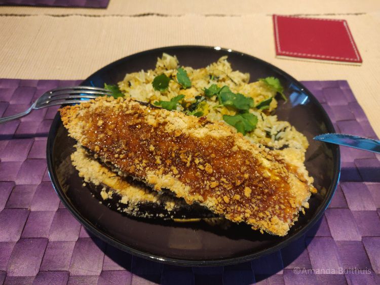 Aziatische aubergine schnitzel