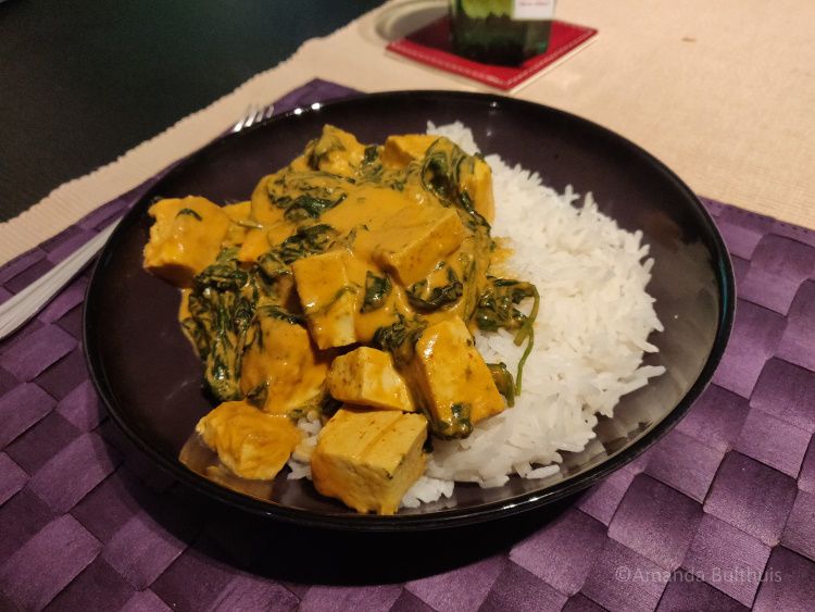 Curry spinazie met tofu - week 26 - 2022