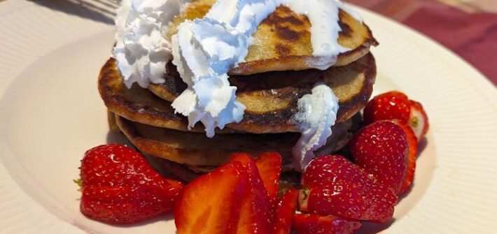 Vegan fluffy pancakes